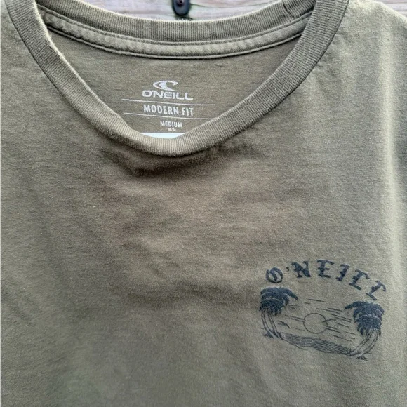 O'Neill Olive Green Men's M T-Shirt - Picture 2 of 3